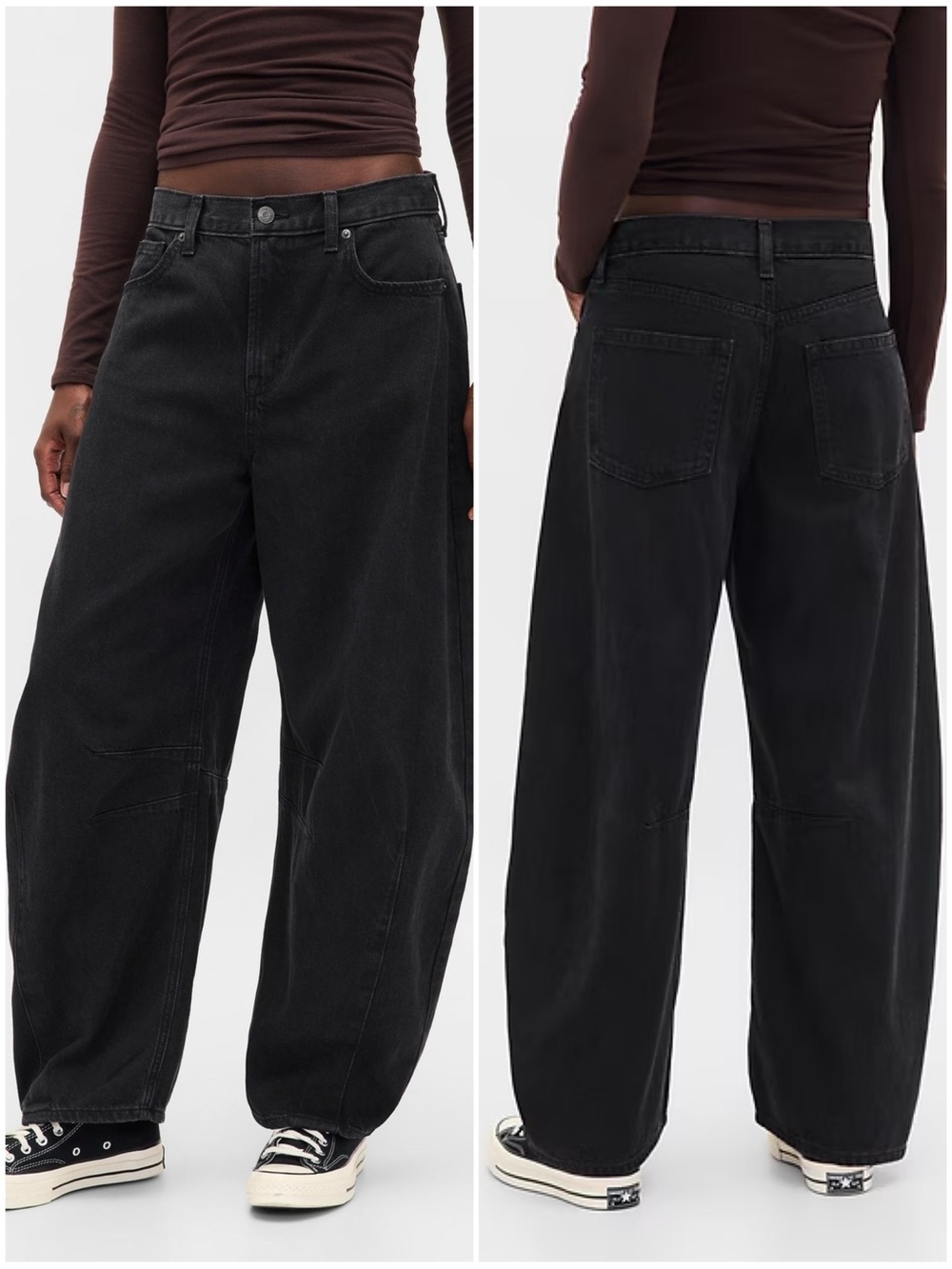 GAP Women’s Size 10/30L Tall Black Wash High Rise Horseshoe Jeans